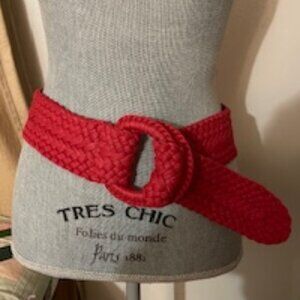 COSTA BLANCA 100% Cotton Red Belt - Small